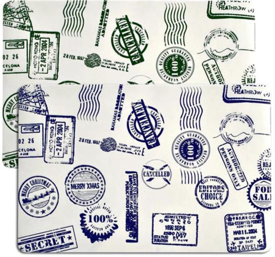 Set de table en plastique TORO 43 × 28 cm avec motif tampons, assortiment de couleurs