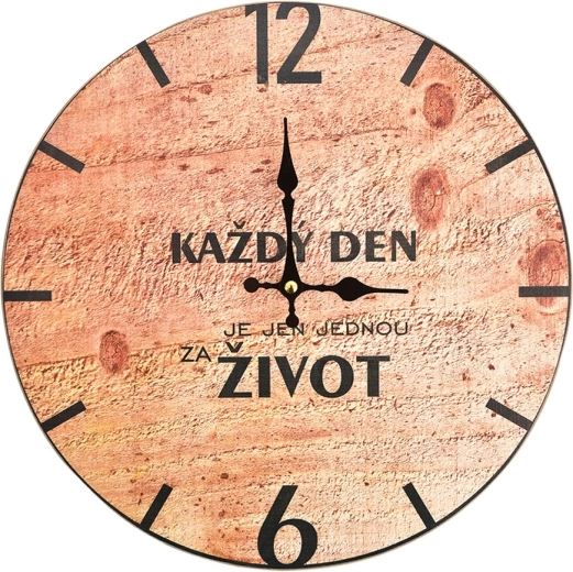 Horloge murale « Chaque jour » 34 cm, en bois