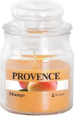 Bougie parfumée en verre avec couvercle mangue 70 g