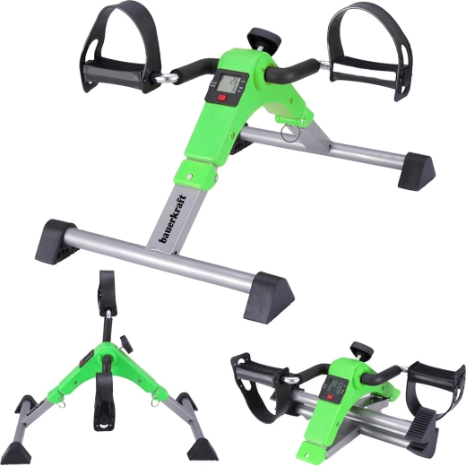 Pédalier d’entraînement pliable de rééducation 2-en-1 avec écran LCD vert - 1 pièce