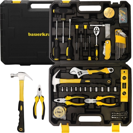 Ensemble d’outils Bauerkraft dans une mallette, 111 pièces
