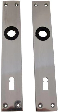 Plaque de porte en aluminium pour clé 90 mm (1 paire)