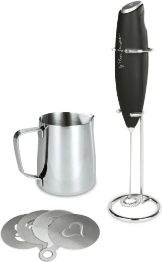 Lamart mousseur à lait avec pot verseur et pochoirs Kaffe