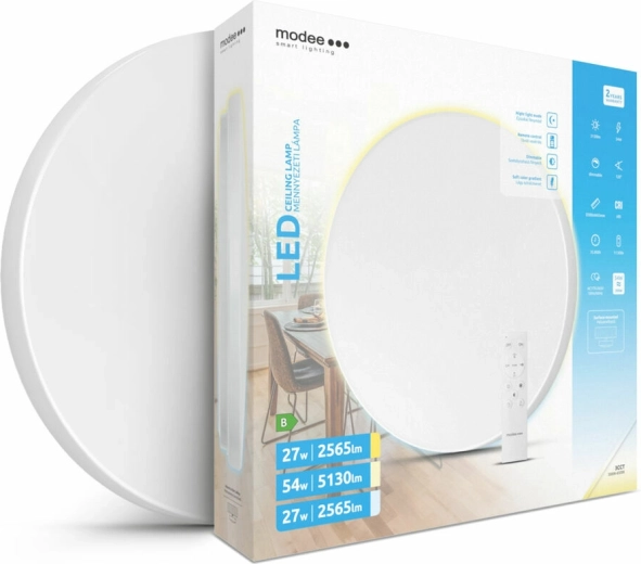 Plafonnier LED Modee Smart Lighting A-B201 54 W, 3000–6500 K, télécommande