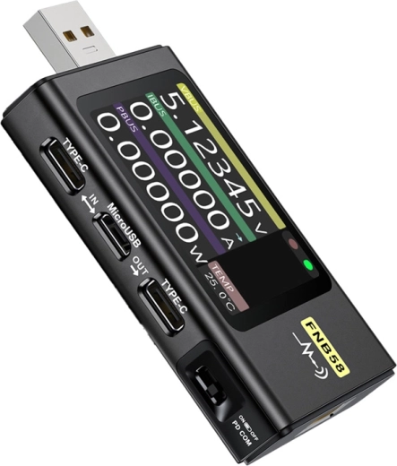 Testeur de ports USB Fnirsi FNB58 noir