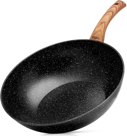 Poêle wok Vilde Granitica Wood 32 cm