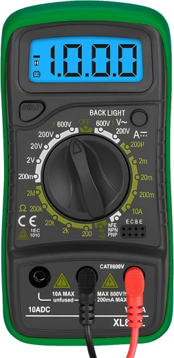 Multimètre numérique professionnel XL830L vert