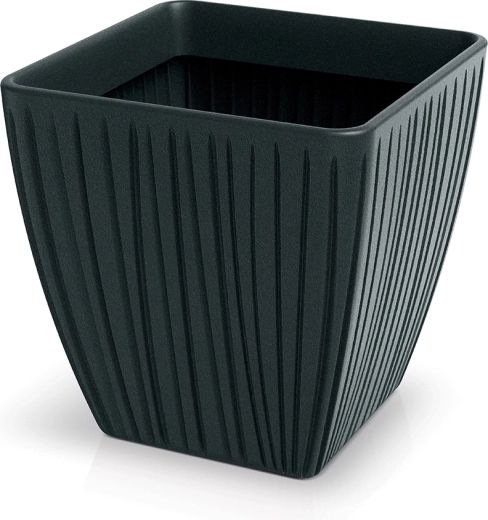 Cache-pot Fero Square 40 cm gris foncé