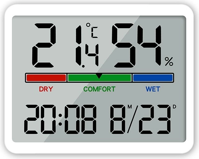 Station météo domestique Renew Force blanche avec thermomètre et hygromètre