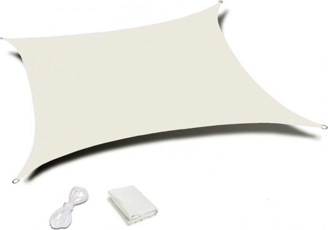 Voile d’ombrage rectangulaire 2 × 3 m, imperméable, beige, MultiGarden