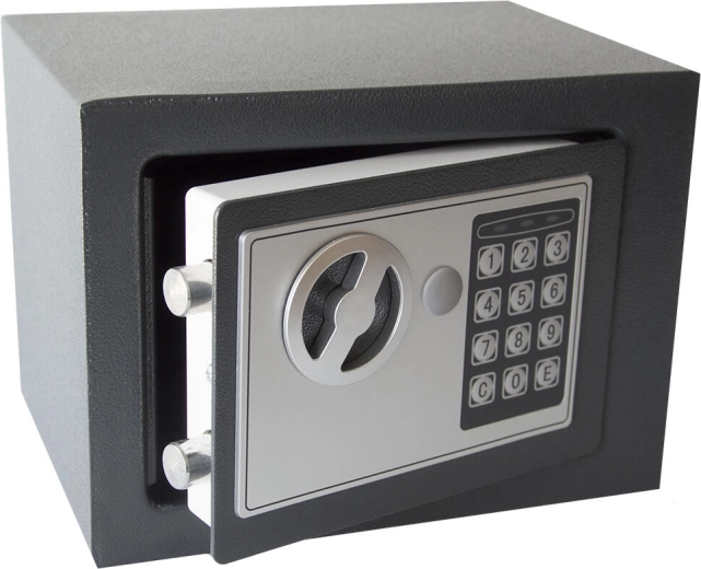 Coffre-fort numérique 230 × 170 × 170 mm avec clé d’urgence