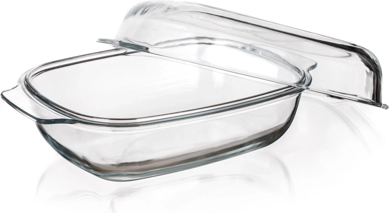 Plat à rôtir en verre avec couvercle 5,7 l CASEO, 34,5 × 22,5 × 14,5 cm