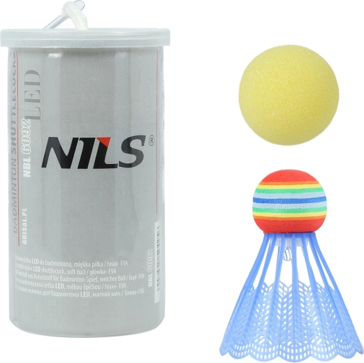 Volant de badminton et balle en mousse avec LED NILS NBL6092