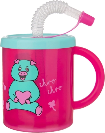 Gobelet enfant en plastique avec bec verseur Rubby – petit cochon 0,3 l