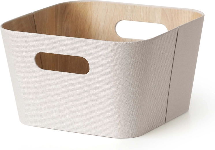 Panier de rangement crème blanc 27 × 27 × 16 cm
