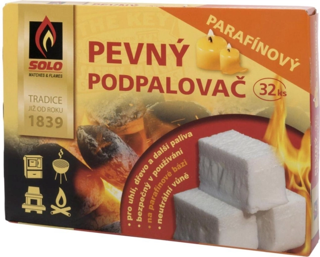 Allume-feu solide à base de paraffine SOLO, 32 pcs