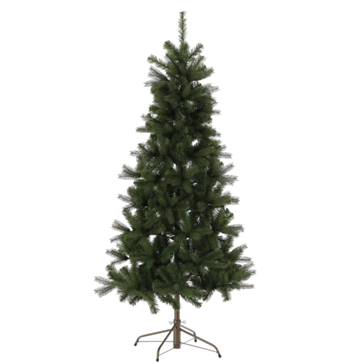 Sapin de Noël artificiel 210 cm vert avec support en métal