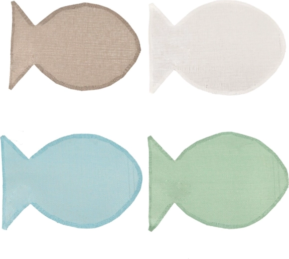 Set de table en plastique avec motif poisson 45 × 30 cm