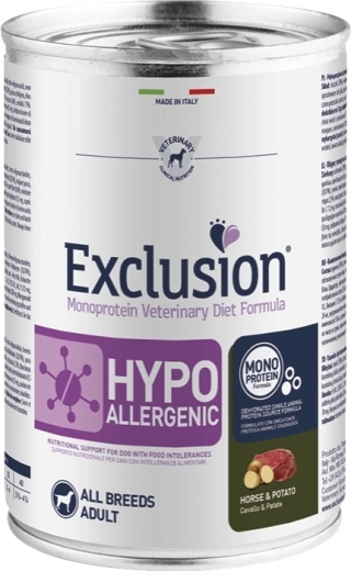 Exclusion Hypoallergenic pâtée pour chiens cheval et pommes de terre 200 g