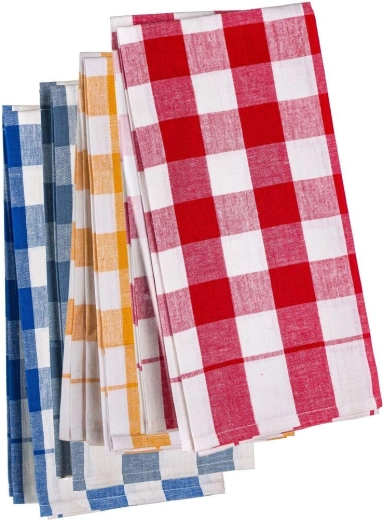 Torchons de cuisine Multi Check 50 × 70 cm, coton, assortiment de couleurs (2 pcs)