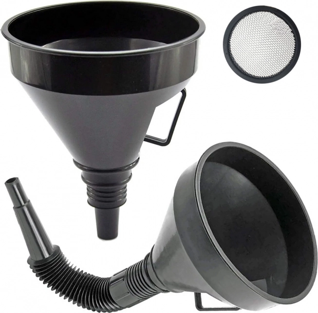 Grand entonnoir avec filtre pour liquides