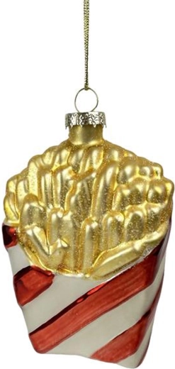 Décoration de Noël en verre Frites 7 × 4 × 11,5 cm