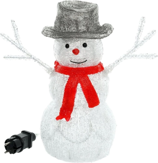 Bonhomme de neige LED en acrylique RETLUX 33 cm