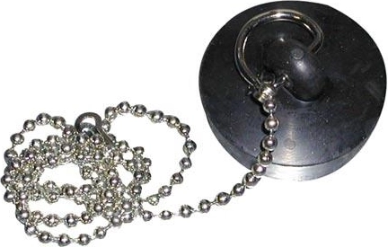 Bouchon de lavabo 39 mm avec chaîne pour bonde 5/4