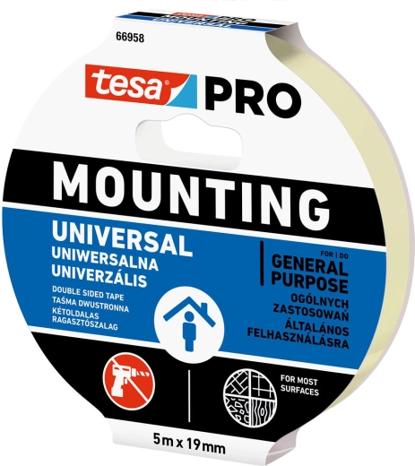 Ruban de montage universel 19 mm × 5 m TESA