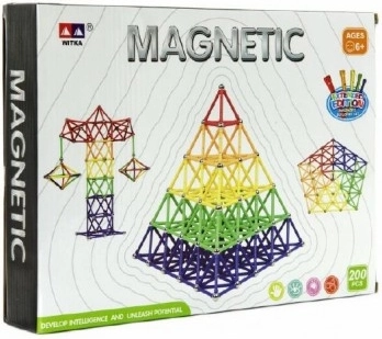 Jeu de construction magnétique Witka 200 pcs