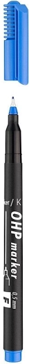 Marqueur pour films ICO OHP F, bleu