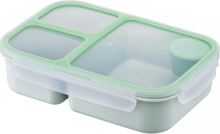 Boîte de conservation avec 3 compartiments 1,5 l, menthe