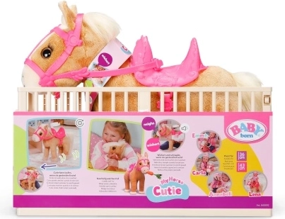 BABY born cheval marcheur Cutie avec écurie portable