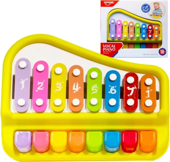 Orgue éducatif et xylophone jaunes
