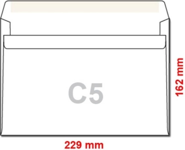 Enveloppes postales autocollantes C5 – 50 pièces