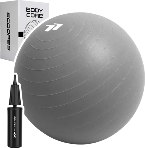 Ballon de gymnastique BodyCore 75 cm gris