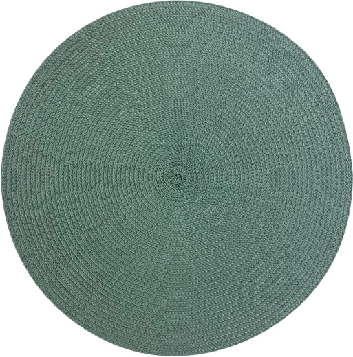 Set de table rond en polypropylène avec effet paille 38 cm, vert agréable