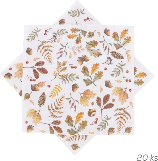 Serviettes en papier automne 33 × 33 cm (20 pcs)