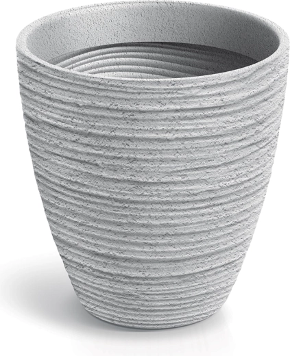 Pot de fleurs Defora 47 cm gris béton avec insert amovible