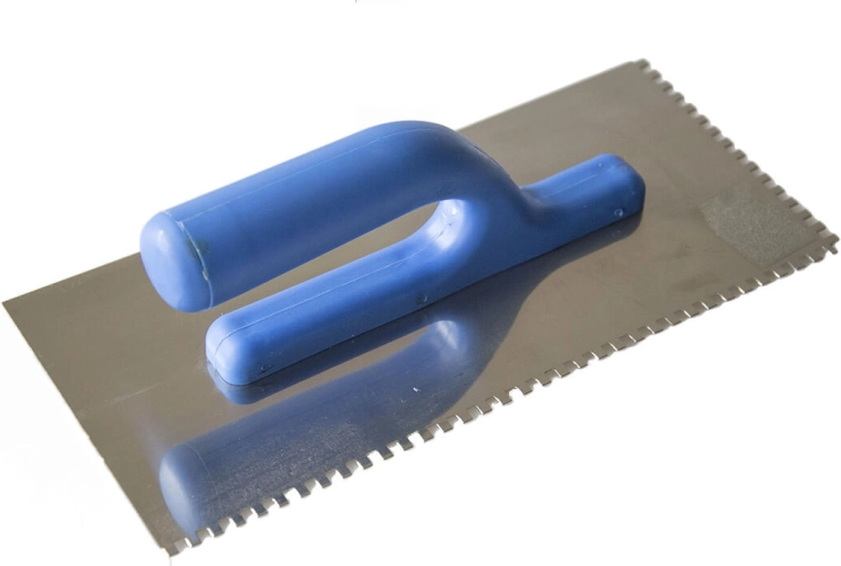 Taloche en acier inoxydable dentée 4 × 4 mm, 270/280 × 130 mm