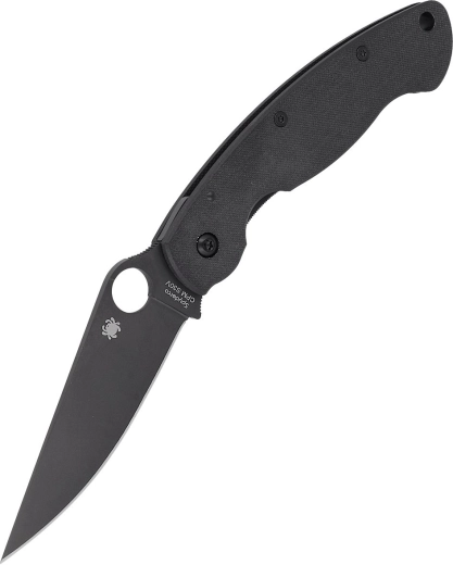 Spyderco Military Model Black couteau de poche 10,2 cm, tout noir, G10