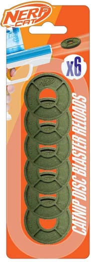 Disques en mousse de rechange avec herbe à chat pour NERF CAT, 6 pcs
