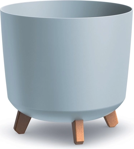 Cache-pot Gracia Tubus 30 cm gris clair avec pieds