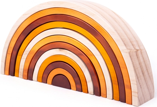 Grande Arche de Pluie Empilable en Bois Naturel Bigjigs Baby