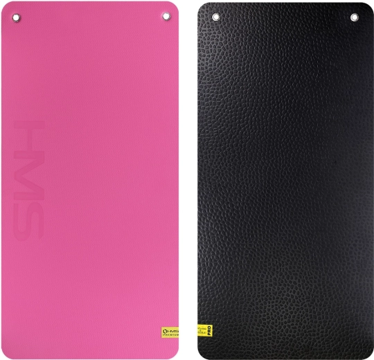 Tapis de fitness de studio avec œillets HMS Premium rose