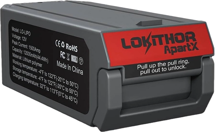 Batterie LiPo Lokithor LO-LIPO 12 V 12 000 mAh (1500 A) pour ApartX