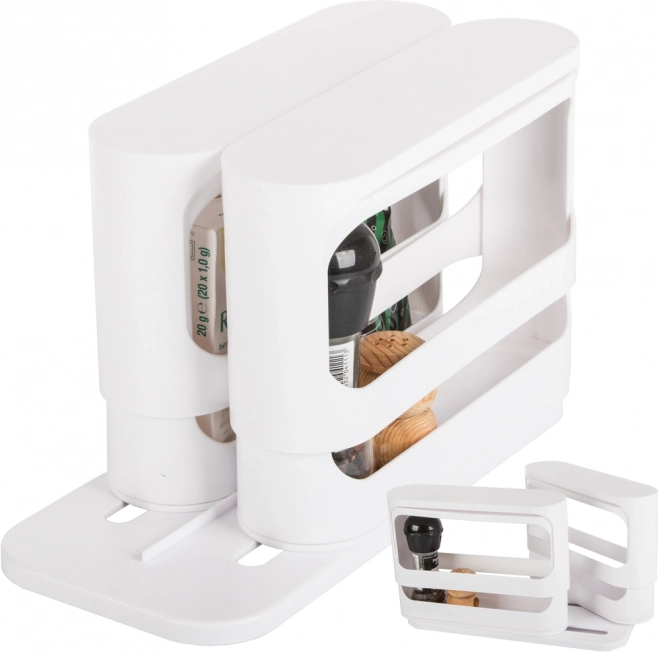Organisateur de cuisine en plastique blanc pour épices