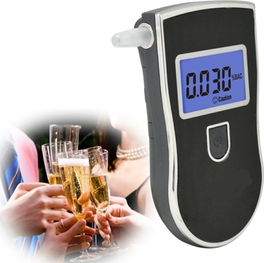 Al6 analyseur d’alcoolémie avec embouts et écran LCD