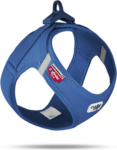 Harnais Curli pour chiens Air-Mesh avec boucle, bleu, taille M (6–9 kg)