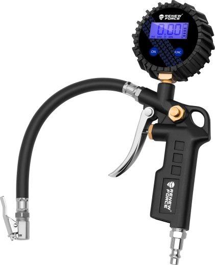 Renew Force pistolet numérique de gonflage de pneus avec manomètre bw-e02